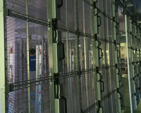 Full Color Slim Thin Transparent LED Display Curtain LED Video Screen