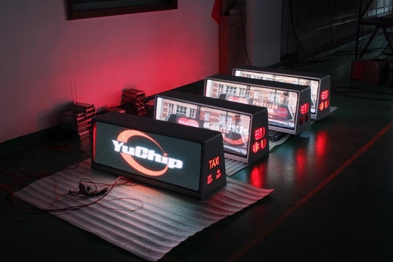 5mm 6mm Pixel Pitch Taxi Led Advertising Sign With Aluminum Cabinet