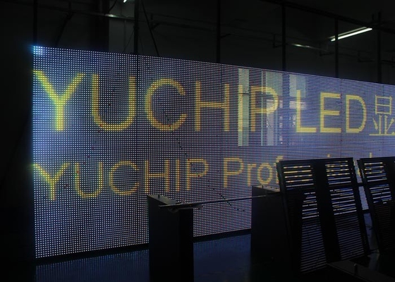 Roll advertising billboard Curtain LED Display panels / DIP Strip led curtain screen