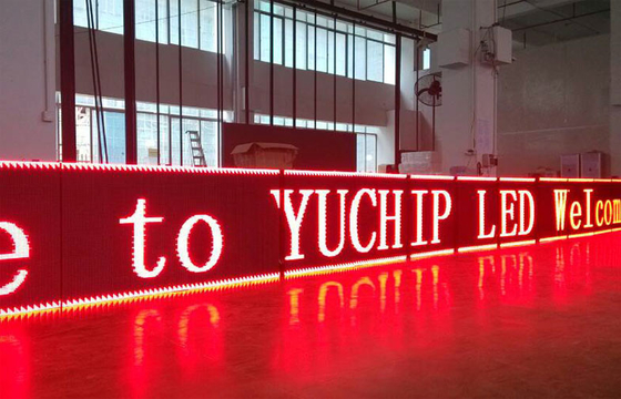 P10 Single Red Color LED Scrolling Message Board Sign for Text Display and Traffic