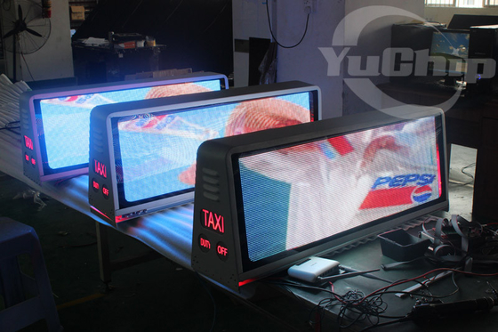 3G WiFi GPS Full Color Taxi Top LED Display Outdoor 220V / 50HZ For Rental