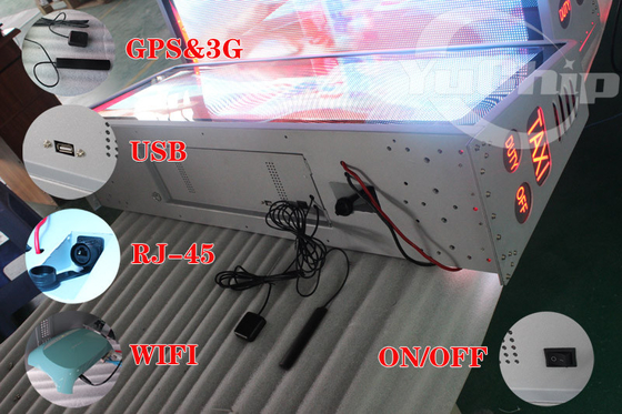 3G WiFi GPS Full Color Taxi Top LED Display Outdoor 220V / 50HZ For Rental